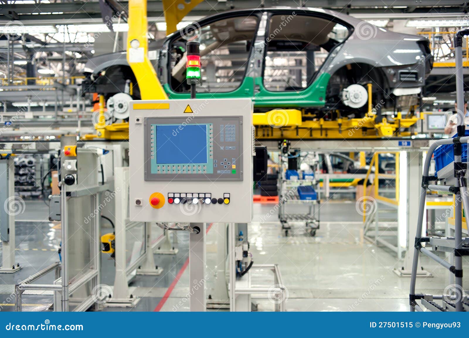 Automobile Assembly Shop Production Line Stock Image Image of metal