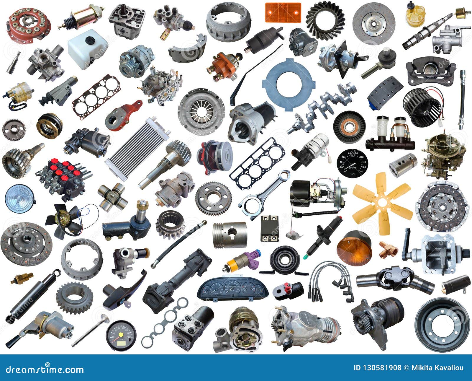 Le Auto Dei Pezzi Grossi Automobile Automatica Dei Pezzi Di Ricambio Sopra Fotografia Stock