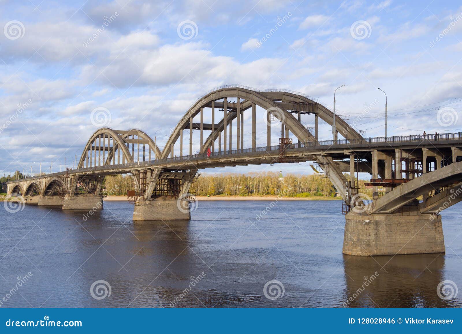 Рыбинск мост через Волгу