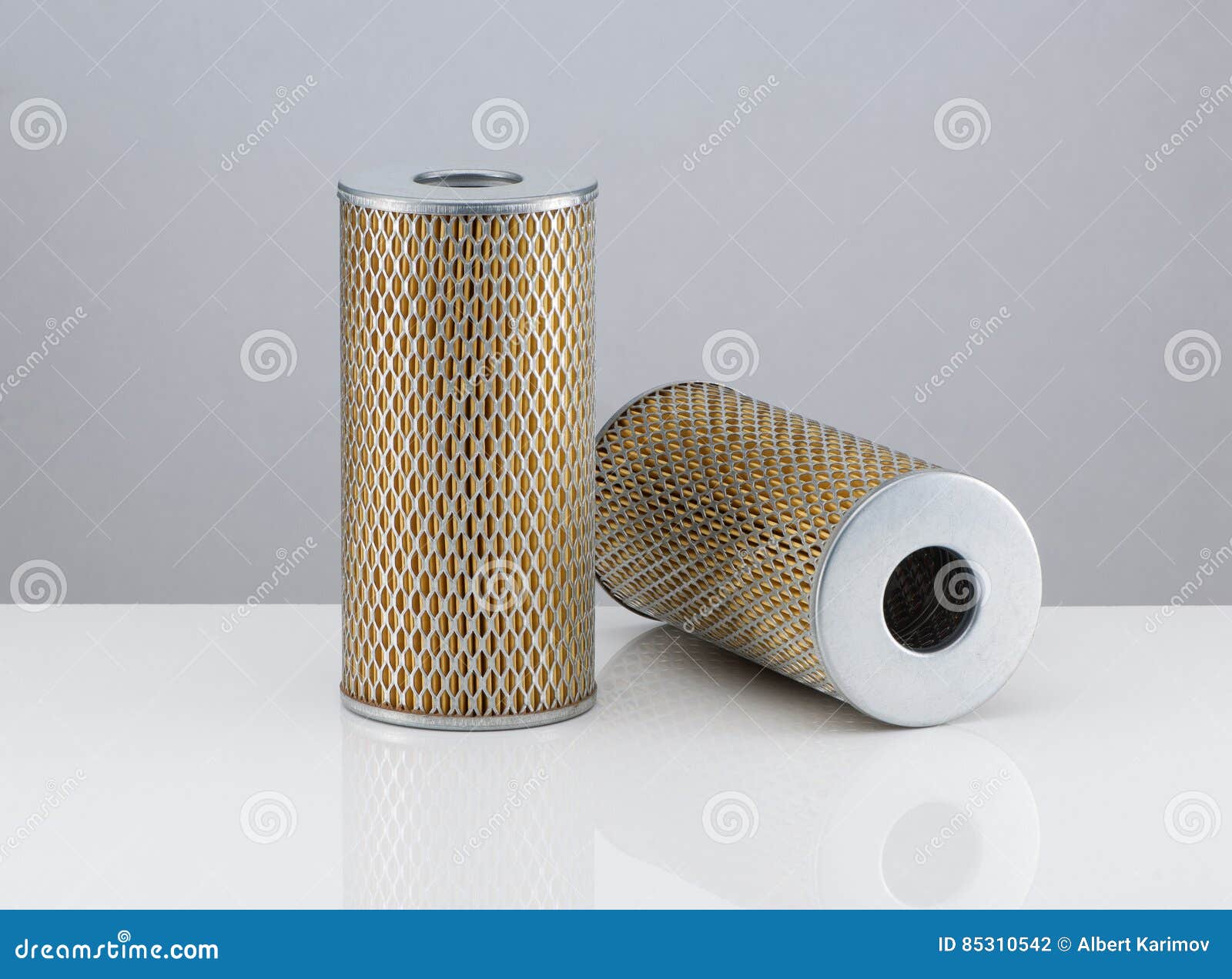 Automobile Filter on a White Background Stock Photo Image of cylinder