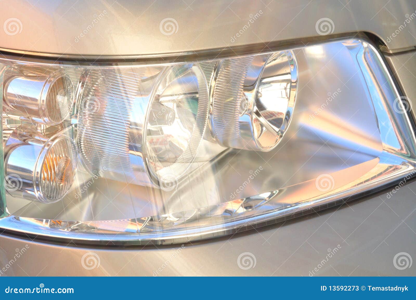 Automobile headlamp stock image. Image of glass, front 13592273