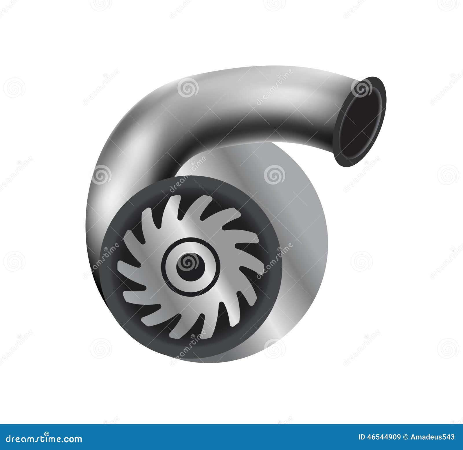 Vector Turbocharger Illustration Cartoon Vector