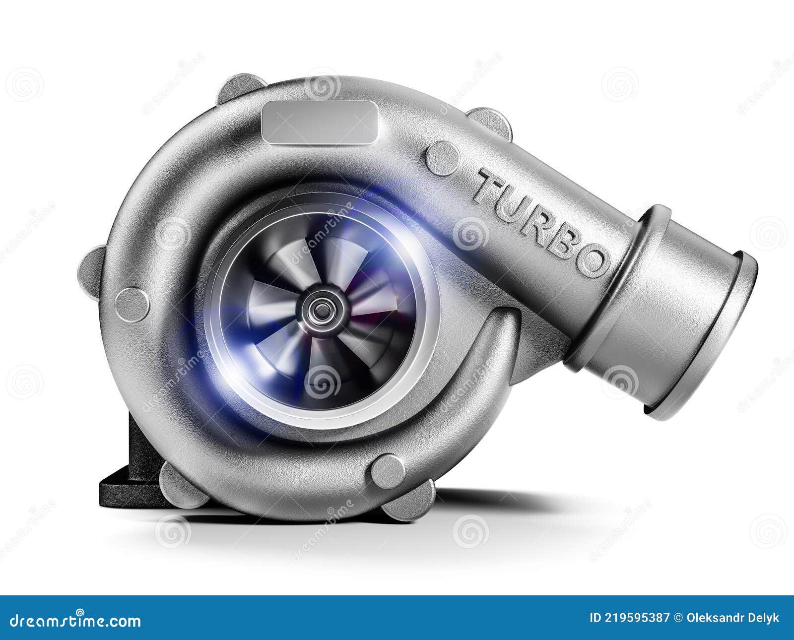Automotive Turbo Charger in 3D Stock Illustration Illustration of