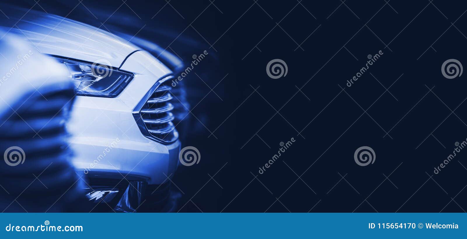 automotive blue banner