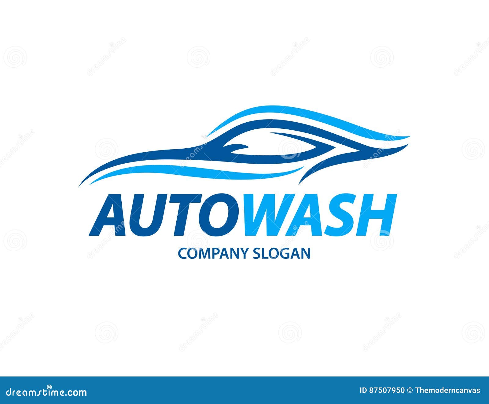 Automotive Carwash Logo Design with Abstract Sports Vehicle ...