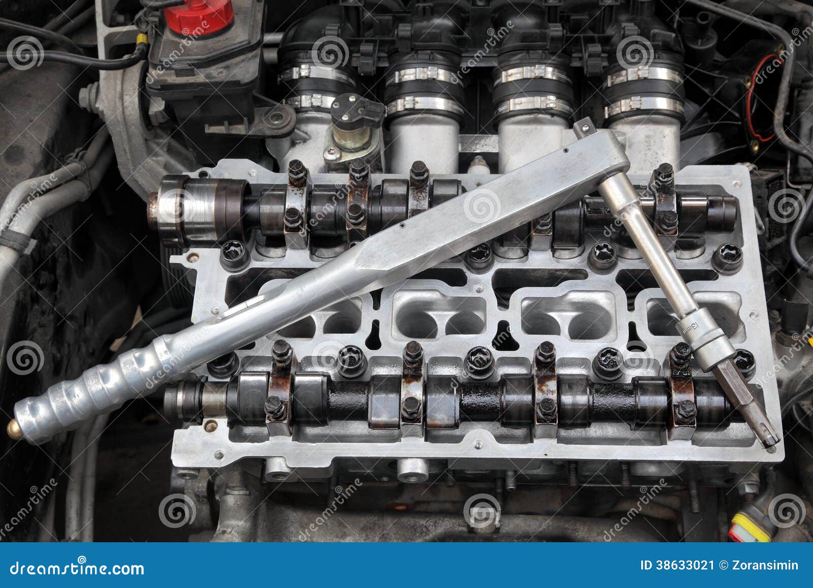 Automotive, Cylinder Head Servicing Stock Image Image of
