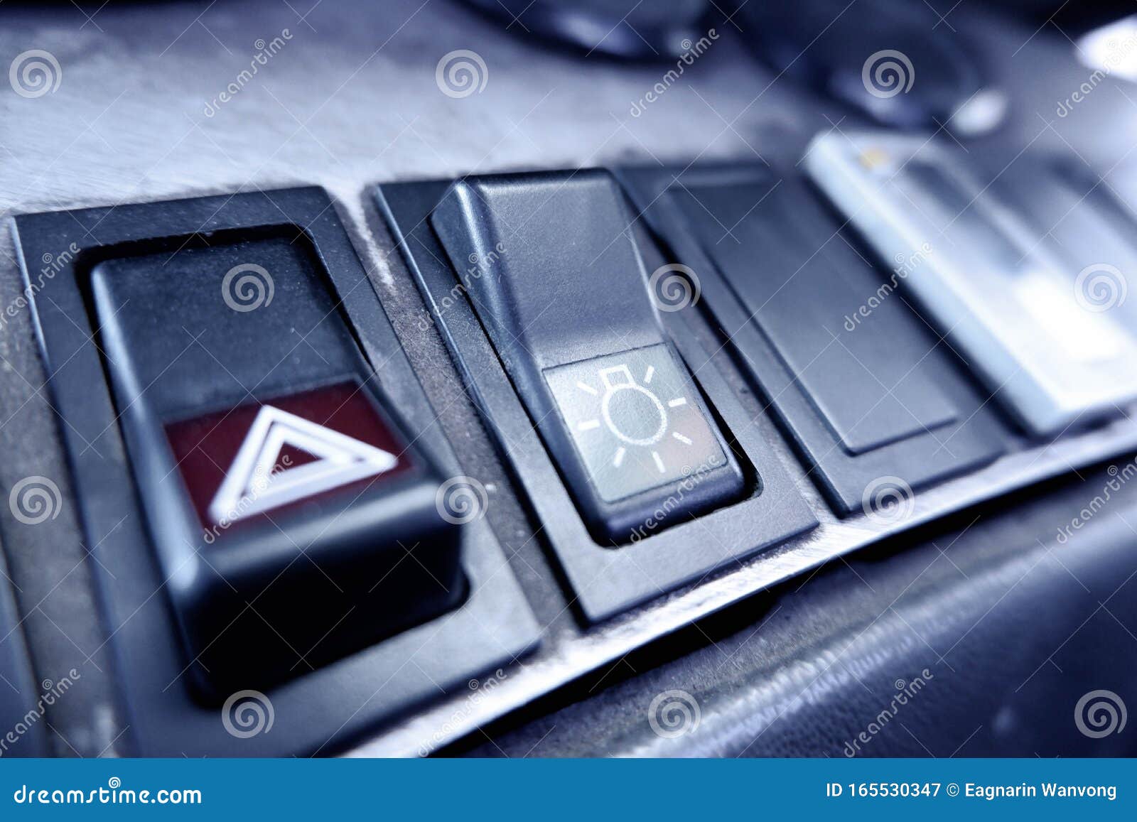 Automotive Electric onoff Switch Stock Image Image of interior