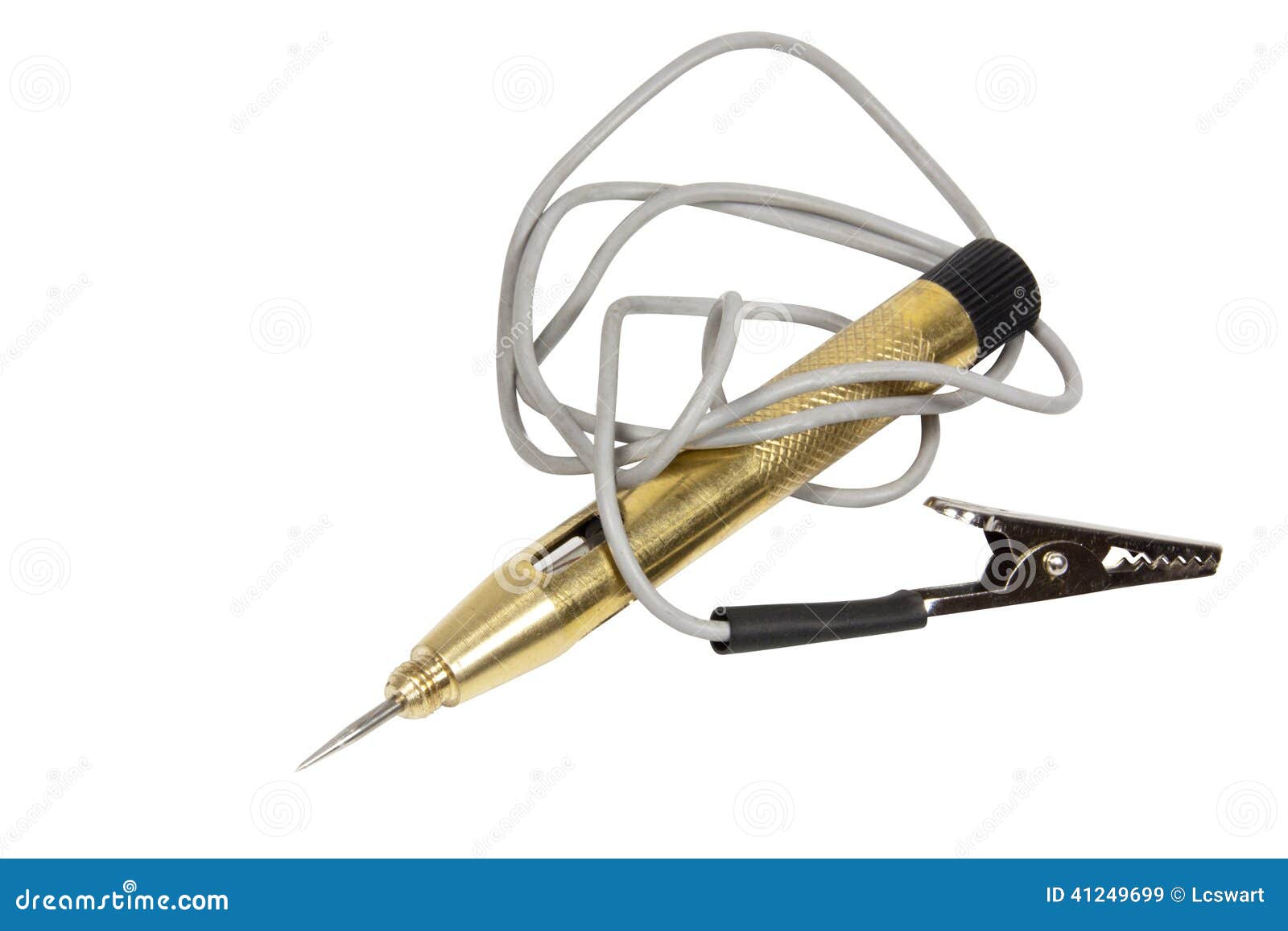 Automotive Electrical Test Light with Silver Crocodile Clip Stock Image