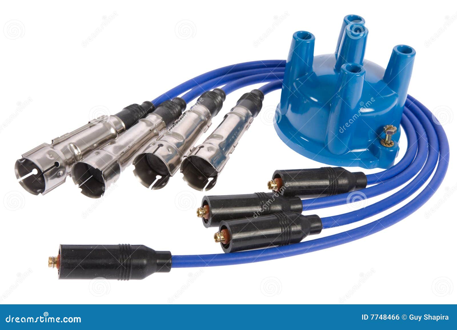 Ignition system distributor isolated on a white background Stock