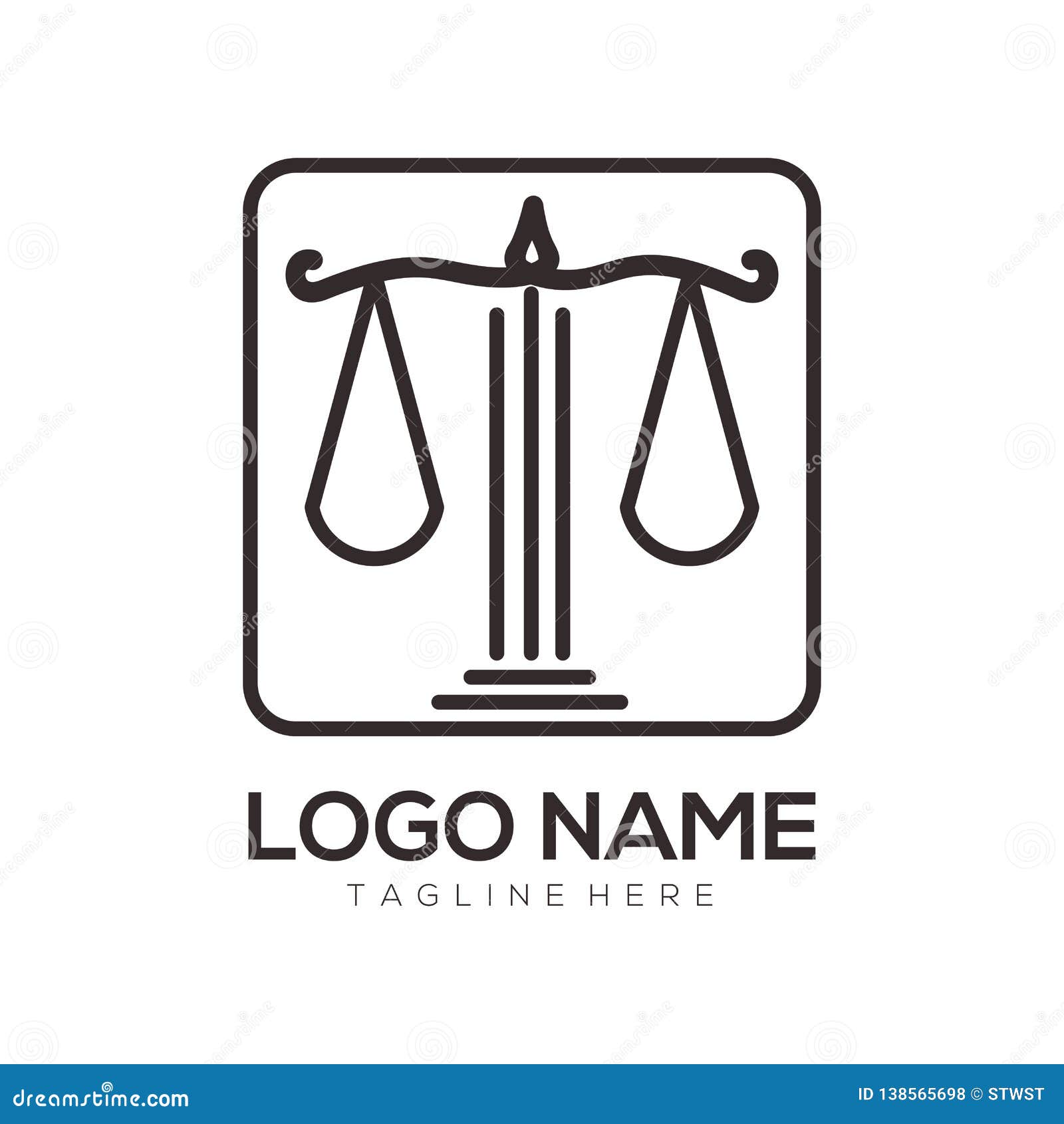Attorney and Law Logo Design and Icon Stock Illustration - Illustration ...