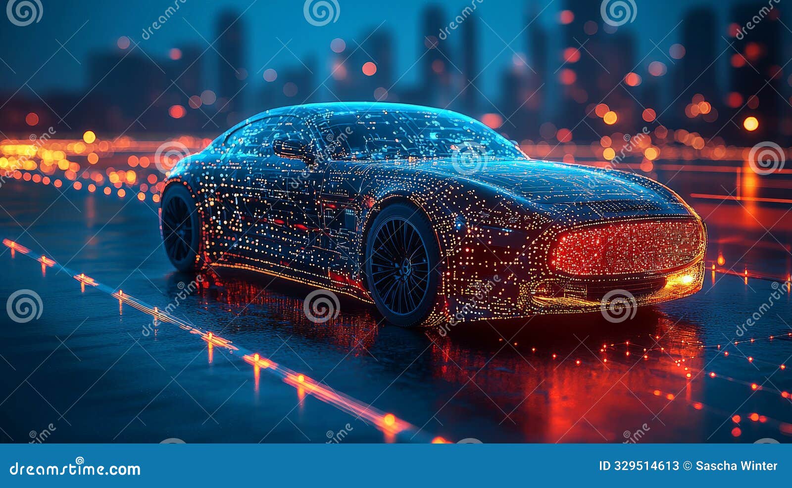 autonomous elegance: minimalist car with sound waves. generative ai