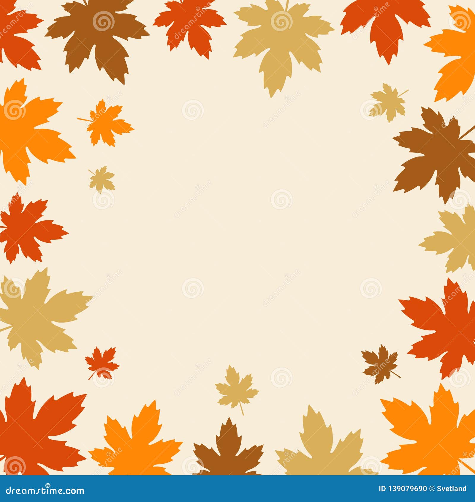 Vector Fall Leaf Border