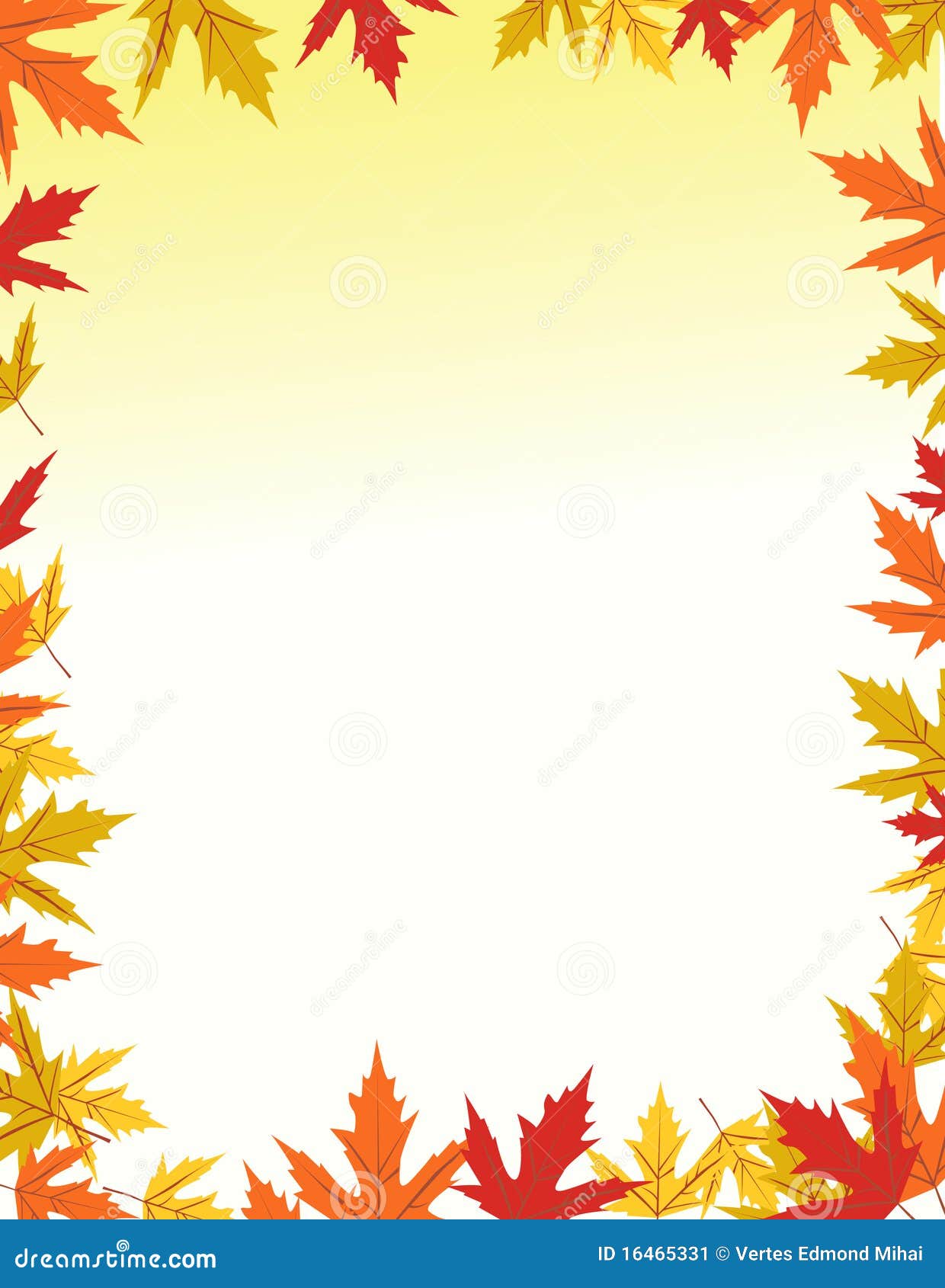 Autumn border design stock vector. Illustration of plant - 16465331