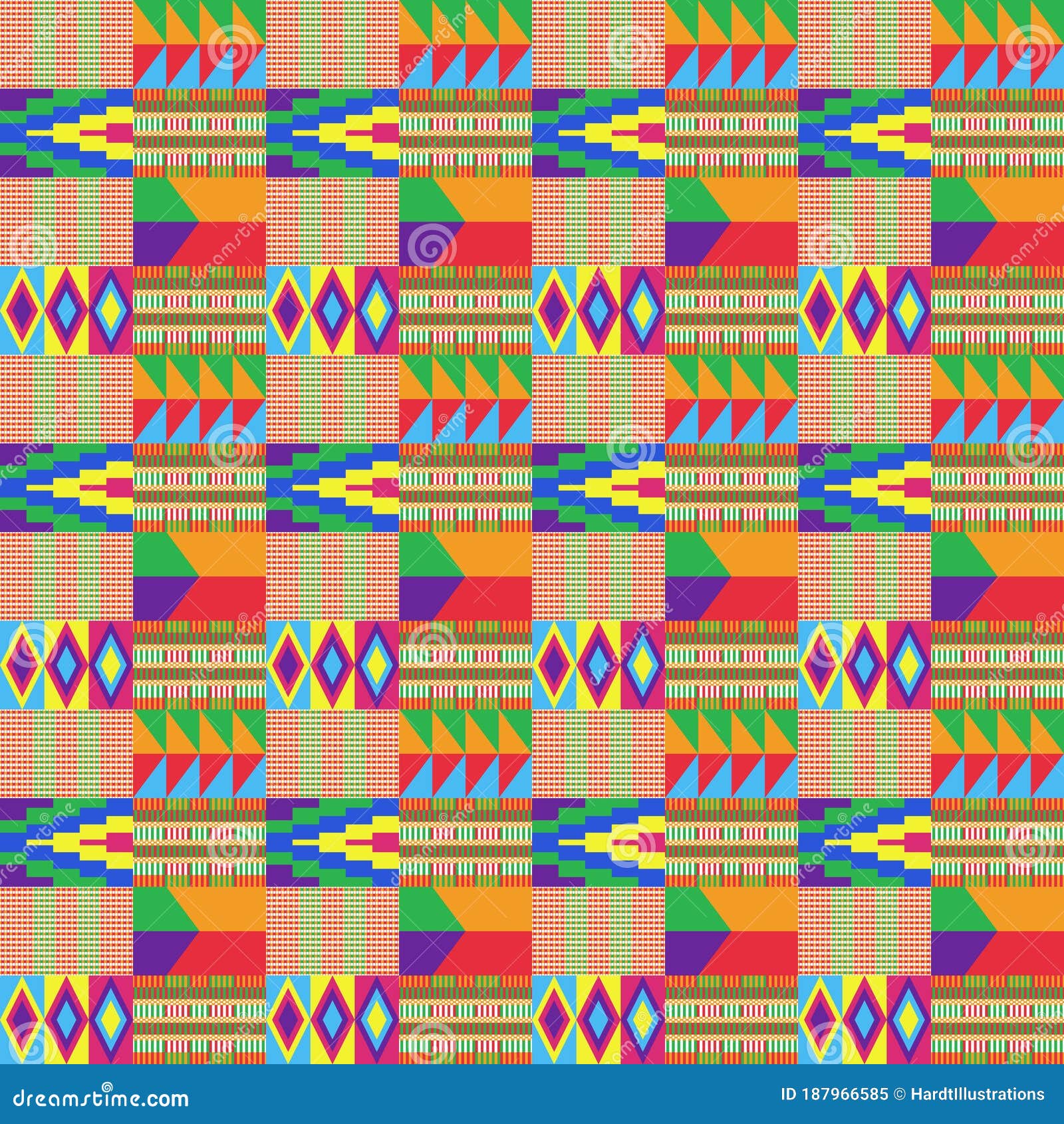 Kente Cloth Seamless Pattern Stock Illustration - Illustration of history,  design: 187966585