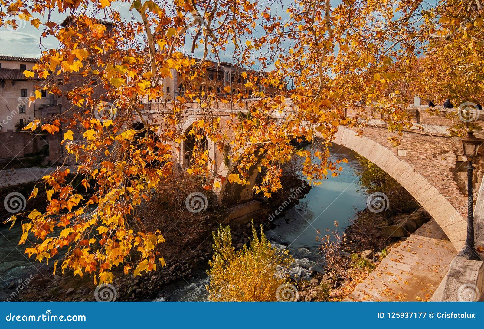 Autumn in Rome stock image. Image of center, rome, autumn - 125937177