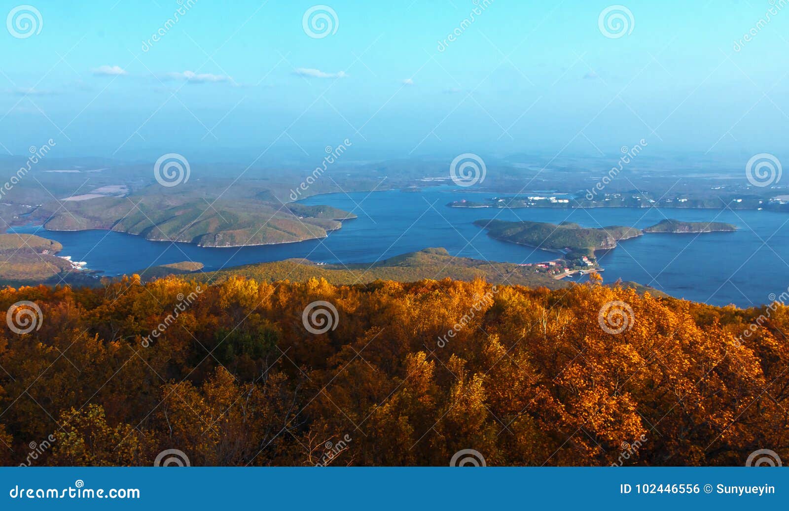 autumn in lake jingpo