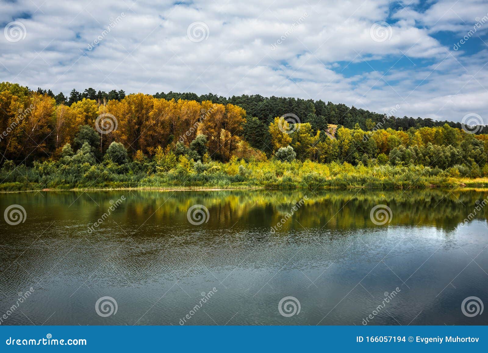 Autumn Landscape On The River Western Siberia Stock Photo Image Of