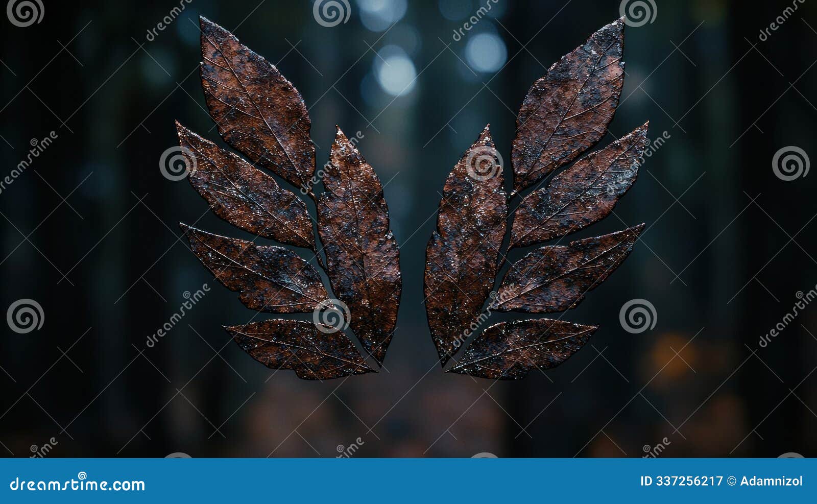 autumn leaves in the dark