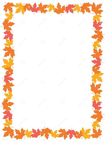 Autumn Leaves [maple] Border Stock Vector - Illustration of birthday ...