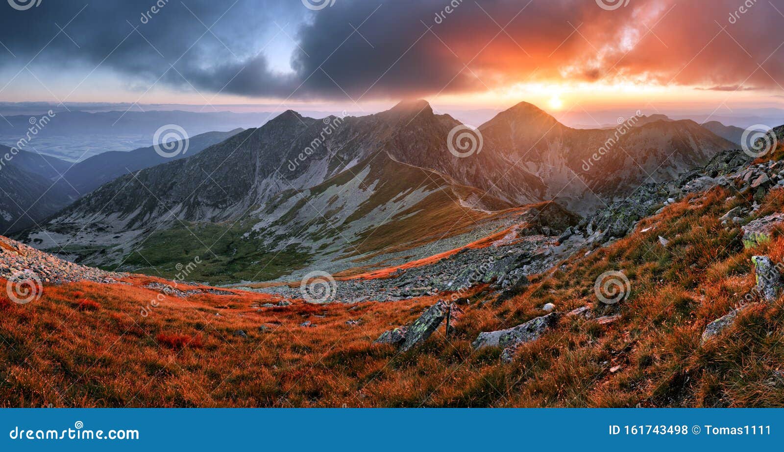 autumn montain panorama - west tatras, slovakia