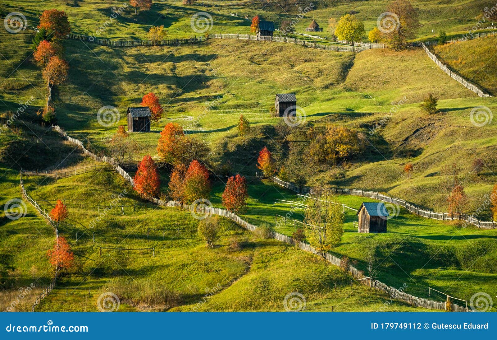 Autumn Morning in the Mountain Transylvania, Nature Travel on the Country of Romania Stock Photo - Image of transylvania, mountains: 179749112