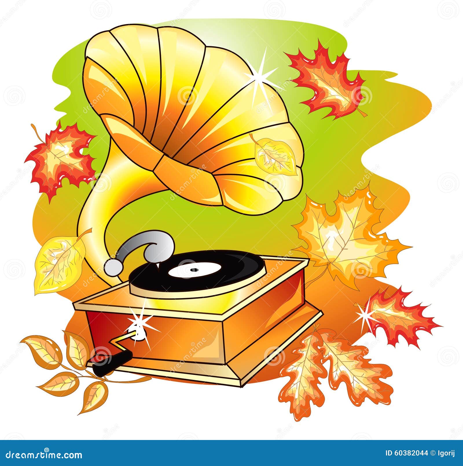 Autumn music stock vector. Illustration of harmony, megaphone 60382044