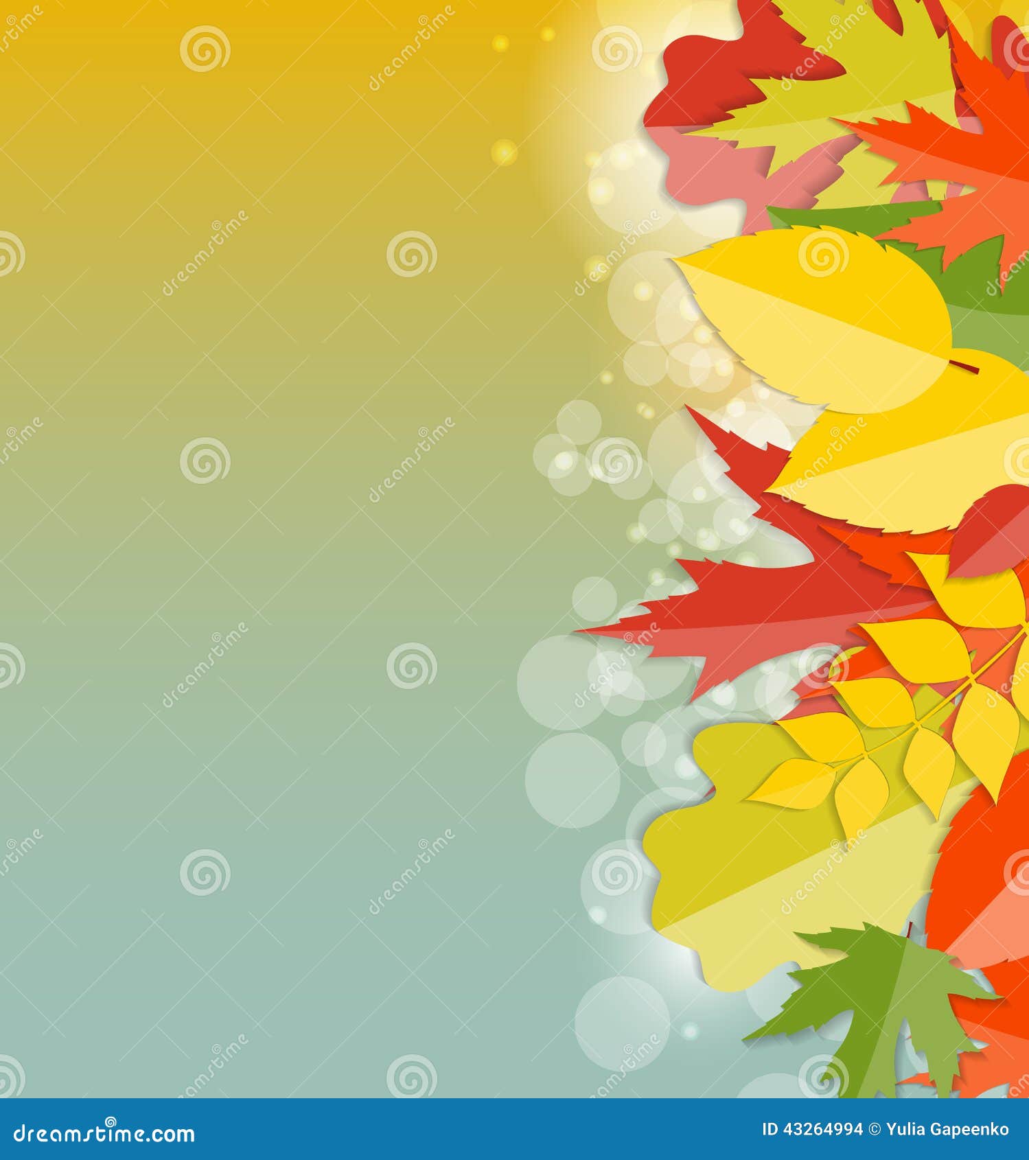 Autumn Natural Leaves Background brillante Vector. Autumn Natural Leaves Background brillante Ilustración del vector EPS10