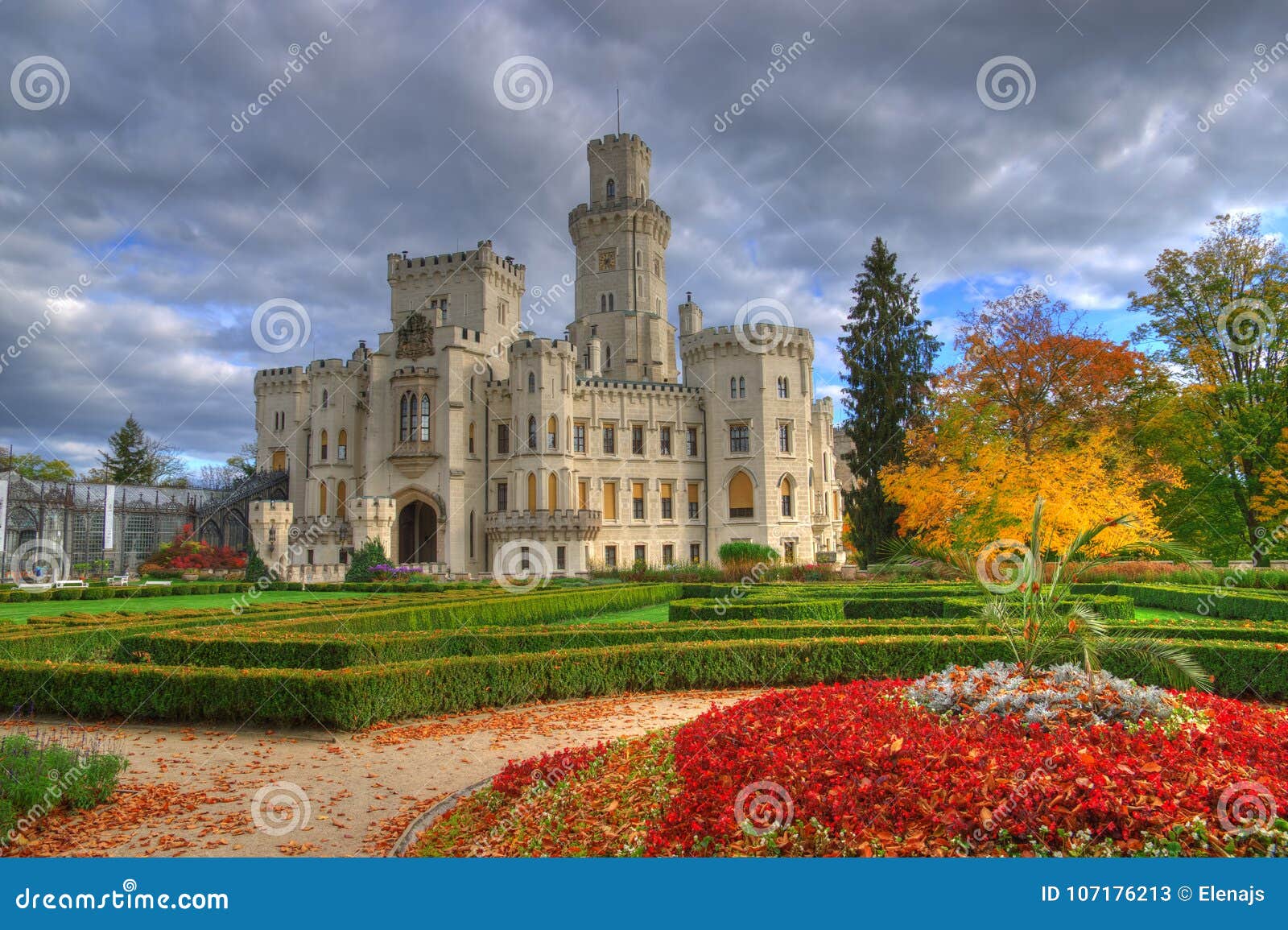 autumn near hluboka castle /zamek hluboka/ , czech republich