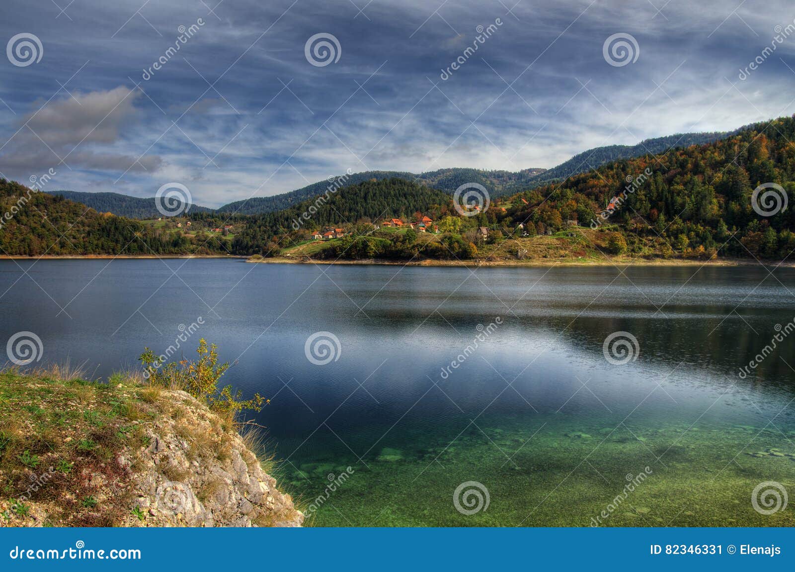 autumn near zaovine lake, western serbia