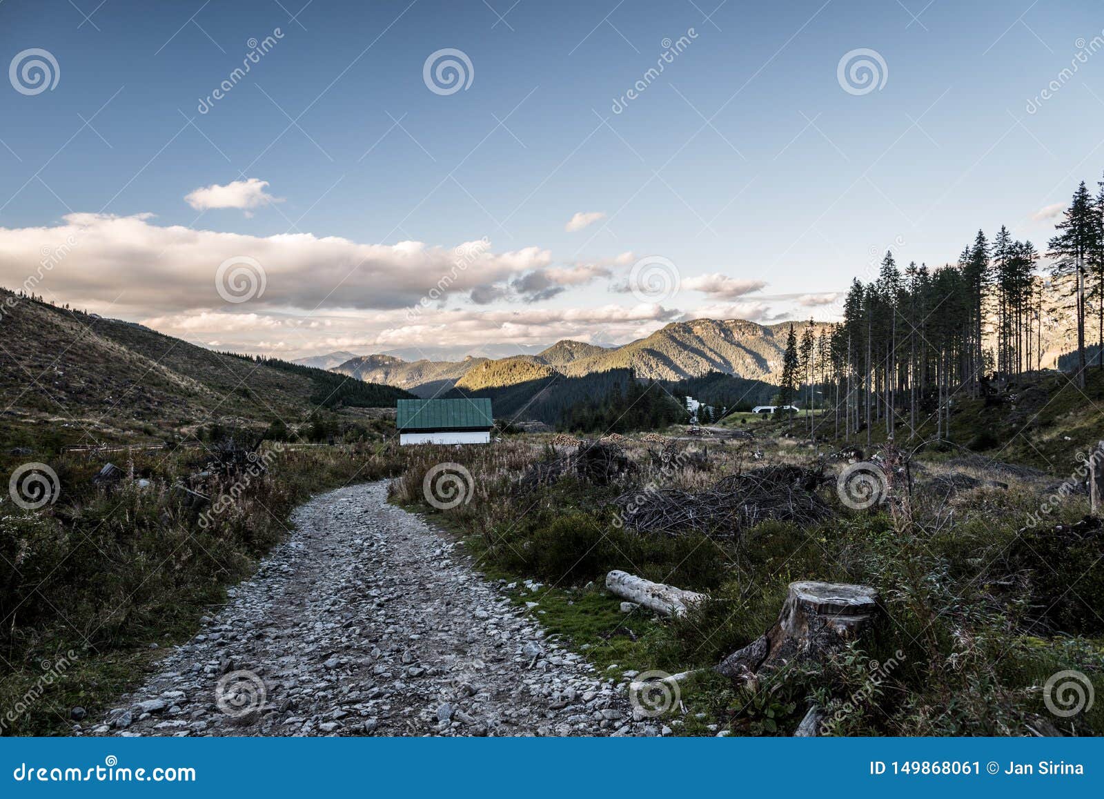 autumn nizke tatry mountains scenery above jasna resort in slovakia