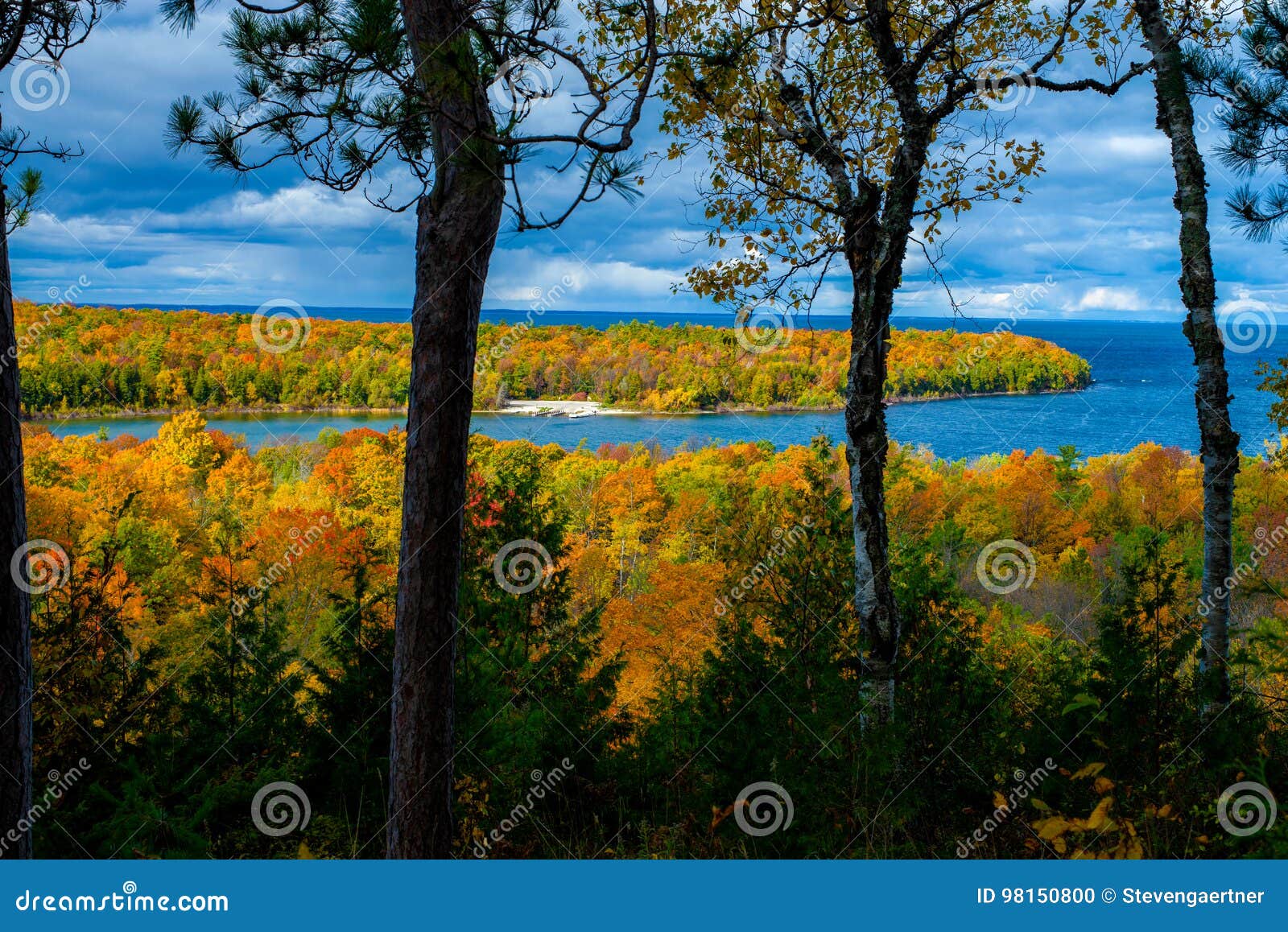 autumn overlook, peninsula state park., wisconsin