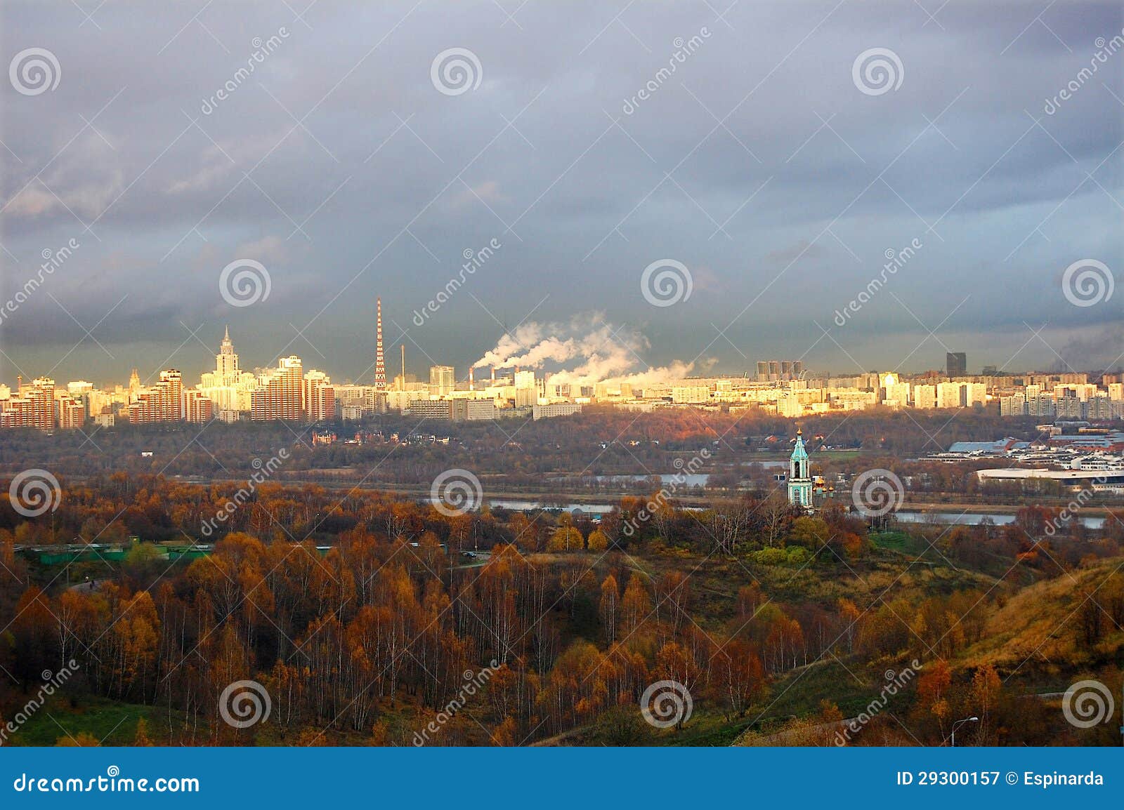 autumn panorama of moscow
