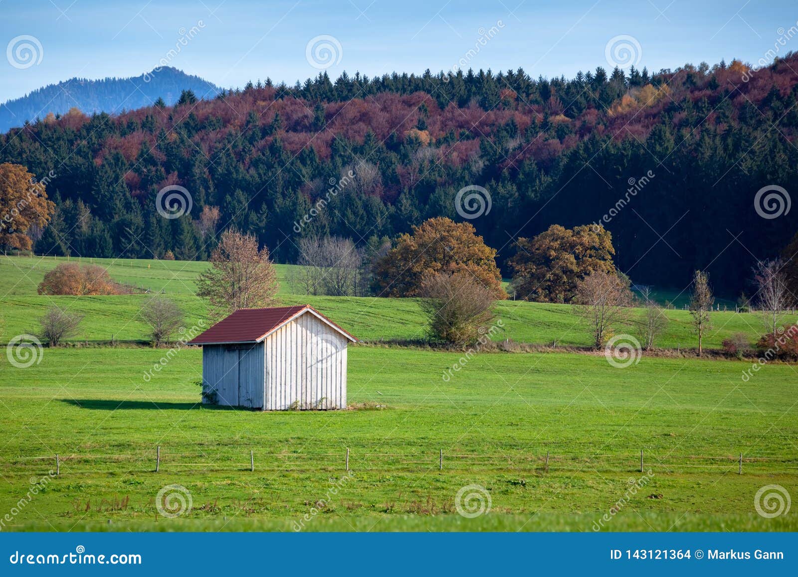 autumn scenery at murnau bavaria germany