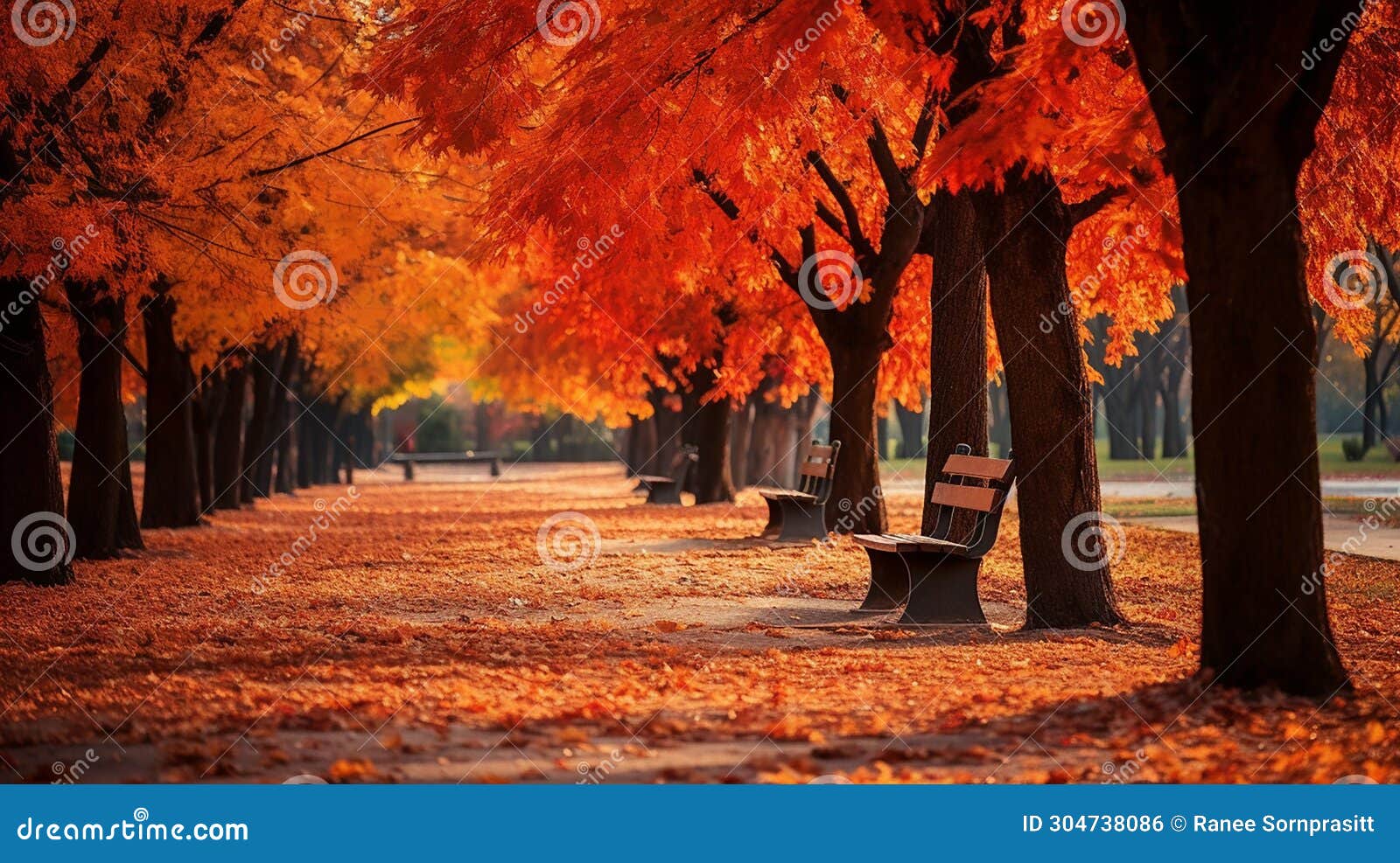 Autumn Season Landscape Backgrounds. Fall Abstract Autumnal Background ...