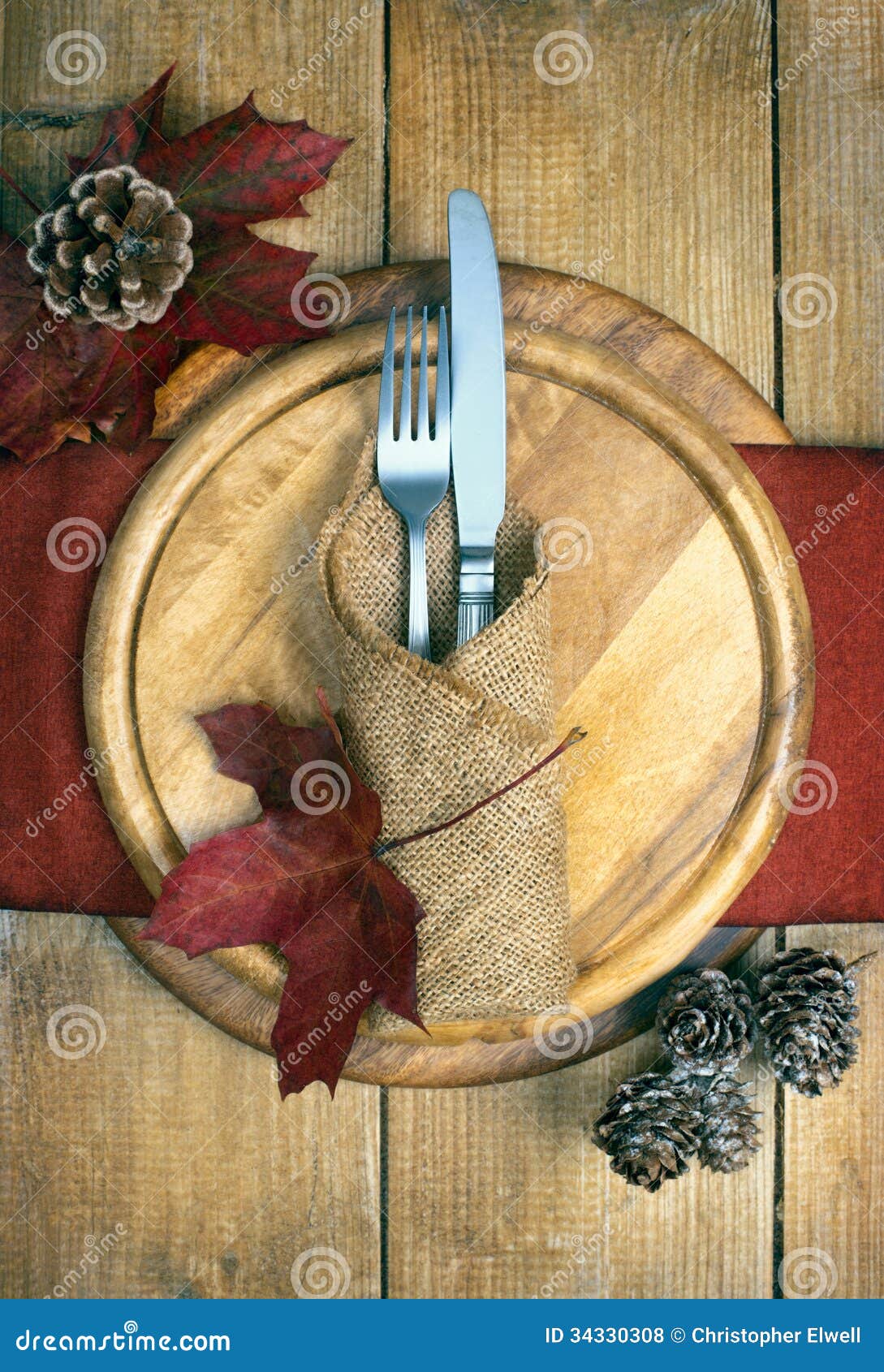 Autumn Table Setting foto de archivo. Imagen de vector 34330308