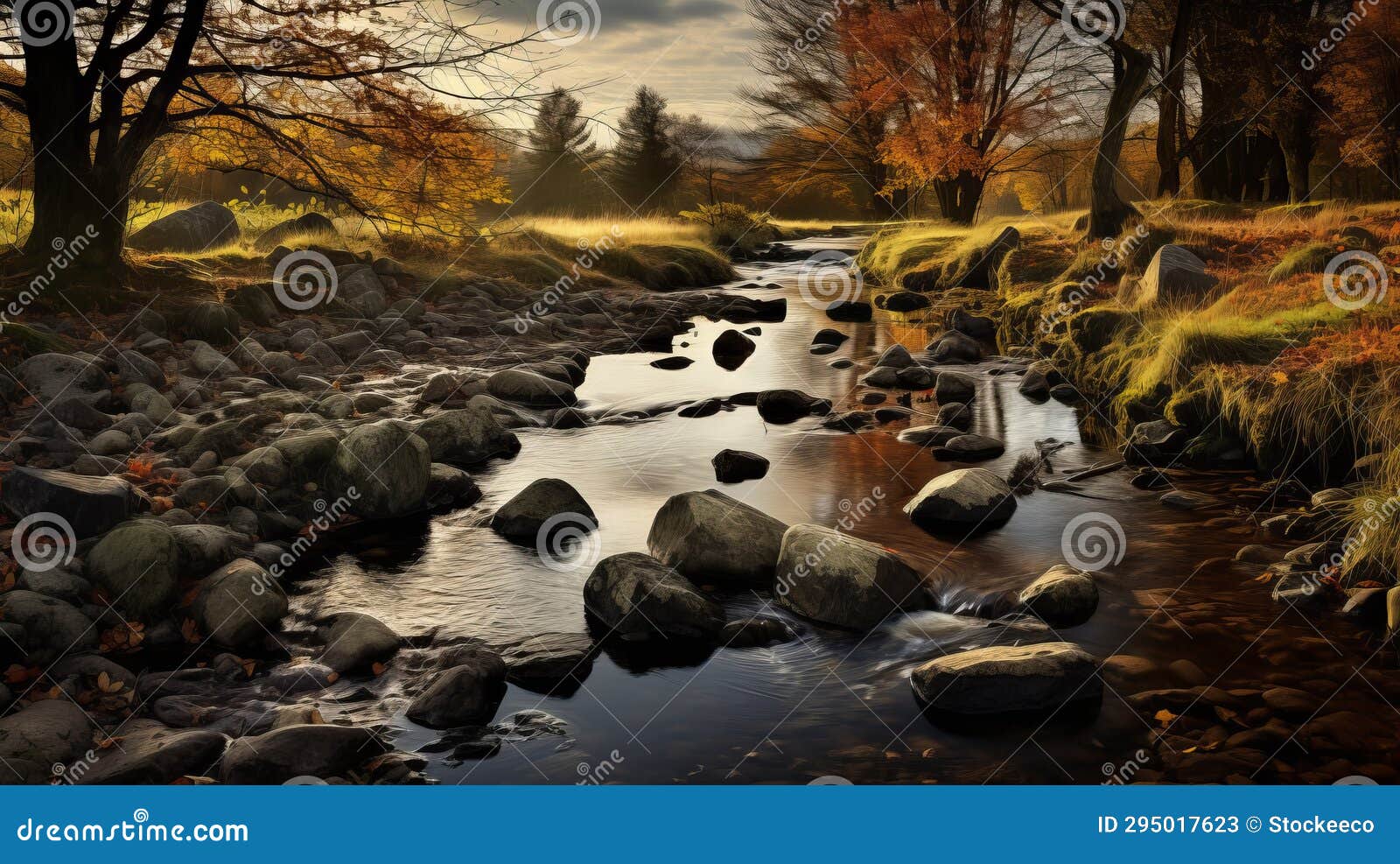 autumn valley: a serene and moody landscape by adrian donoghue