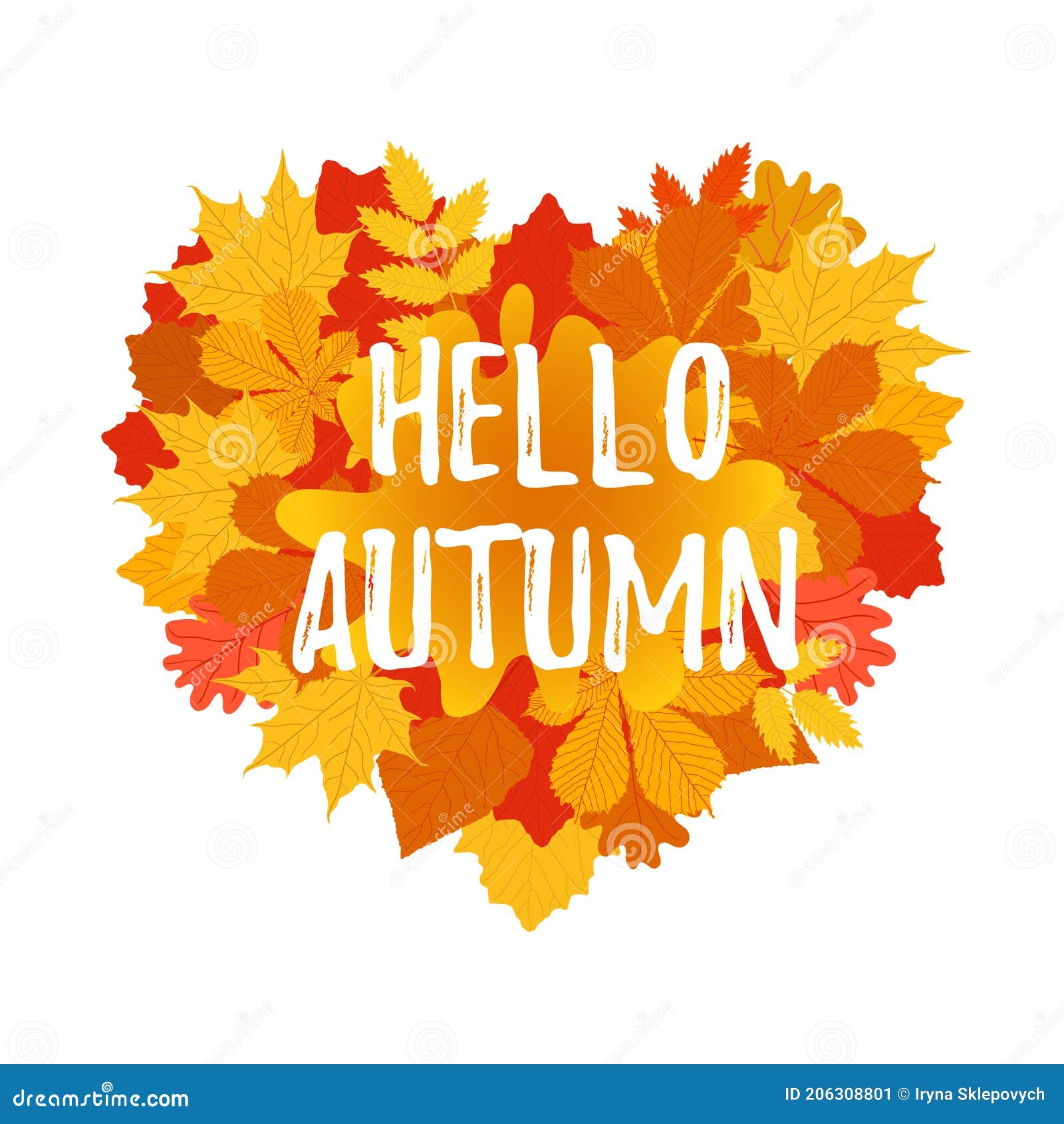 Autumn Welcome Flyer Colorful Template with Bright October Leaves ...