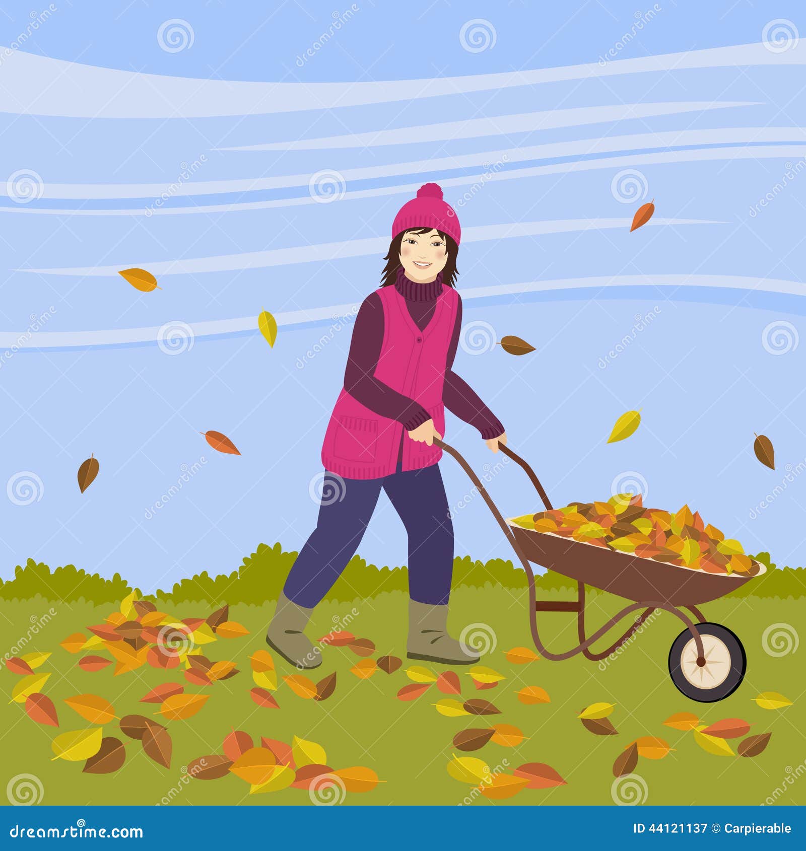 Autumn works stock vector. Illustration of work, season - 44121137