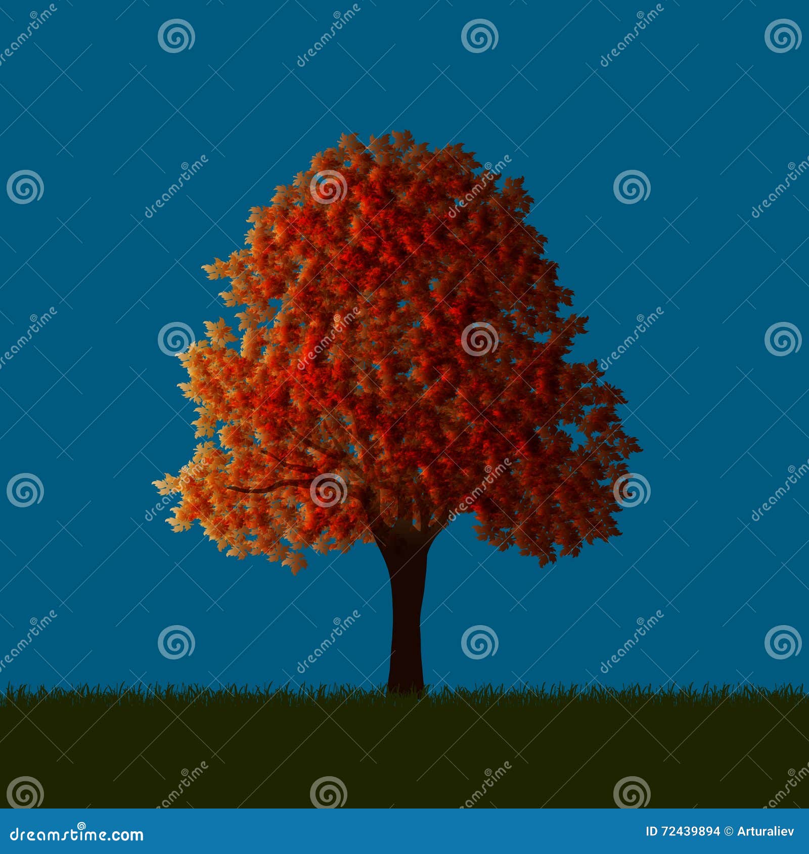 Autumnal Maple Stock Vector Illustration Of Graphic 72439894