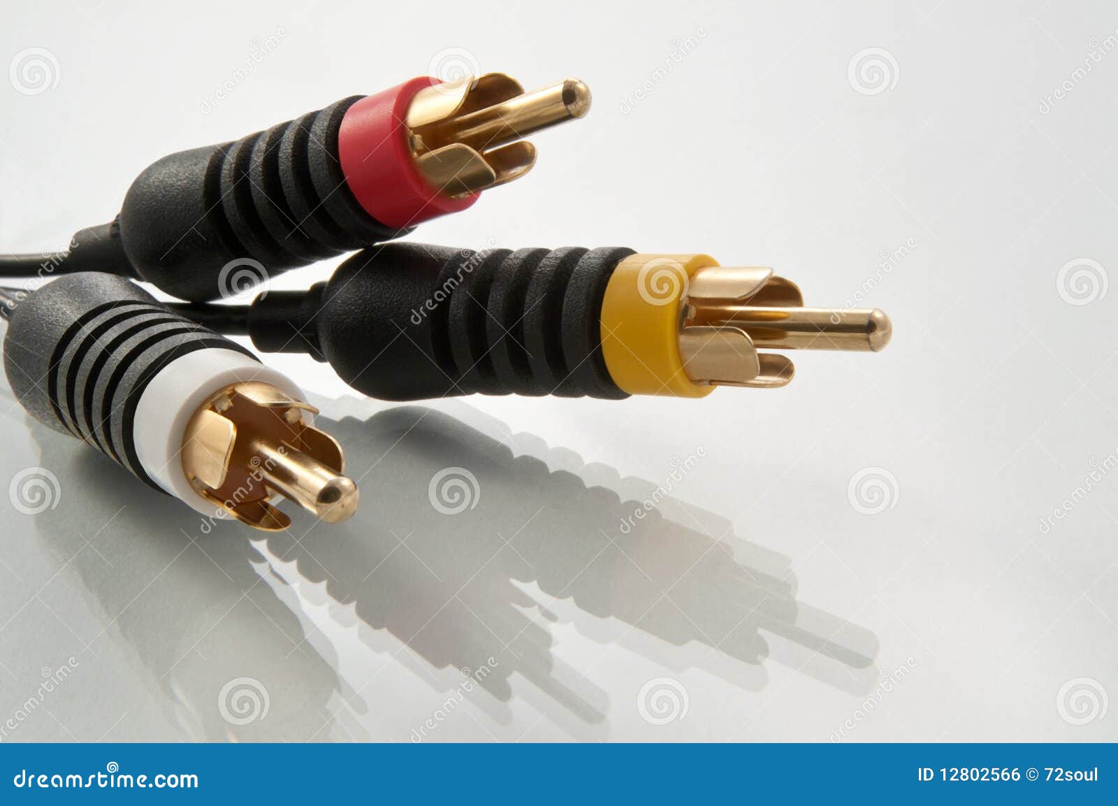 AV Cable For Connecting Video And Audio Signals On A White Background Stock  Photo, Picture and Royalty Free Image. Image 35981098.