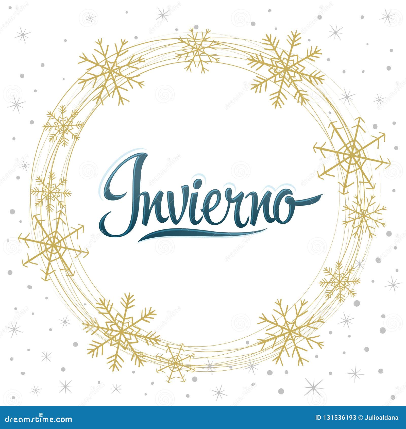 invierno, winter spanish text,  snowflake lettering 
