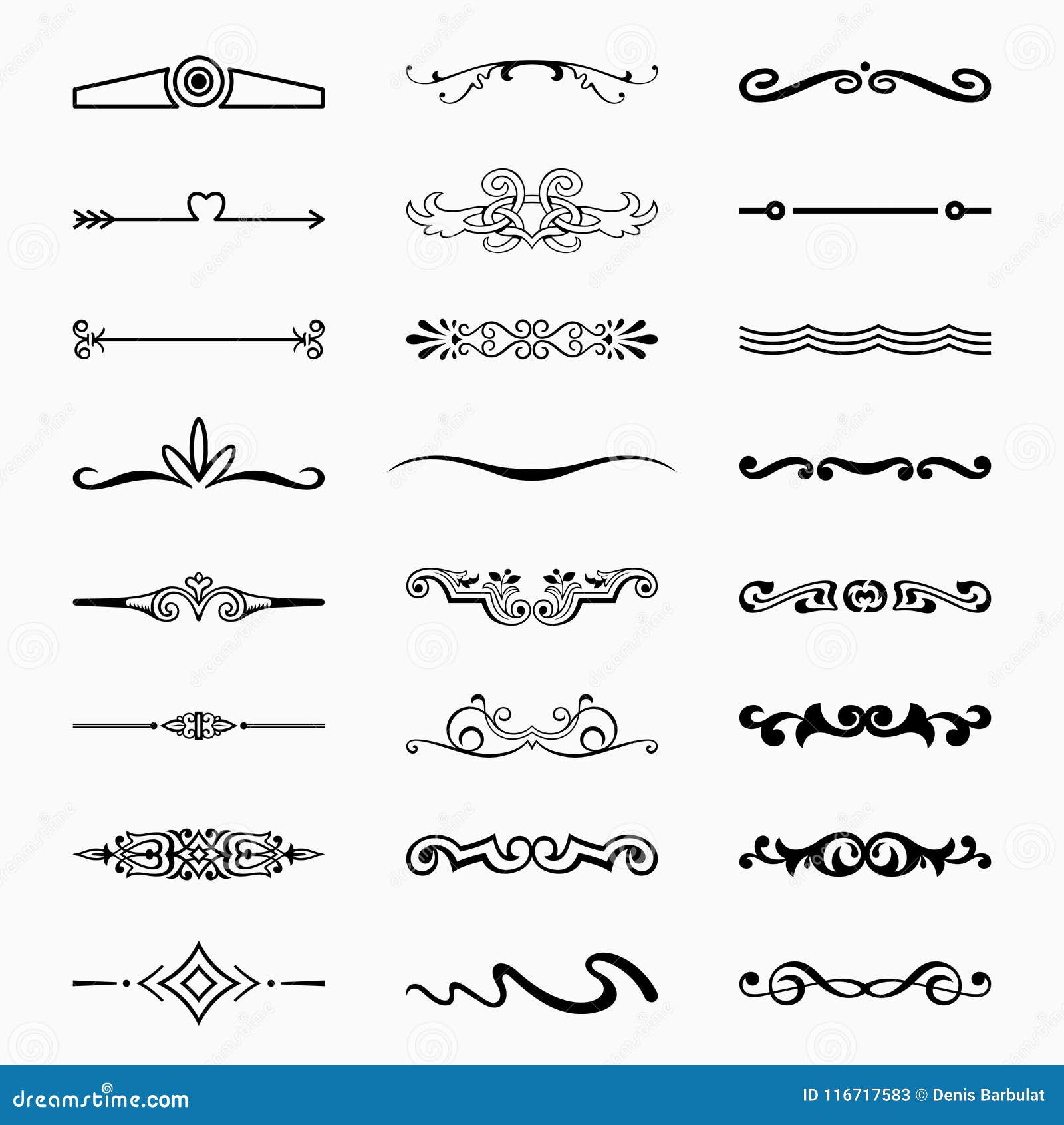Mini dividers set 2 stock vector. Illustration of ornament 116717583
