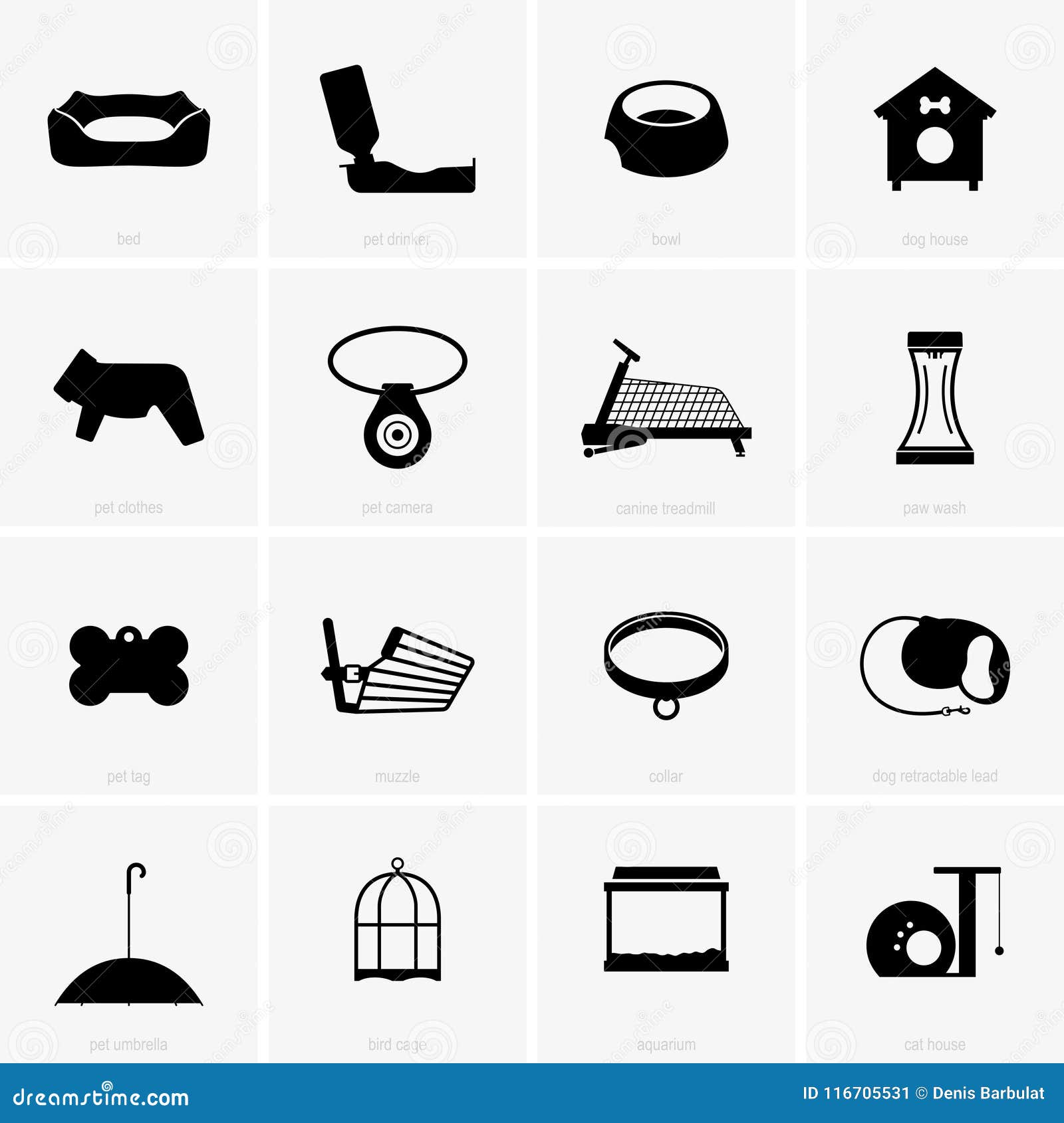 Pet accessories stock vector. Illustration of collar 116705531