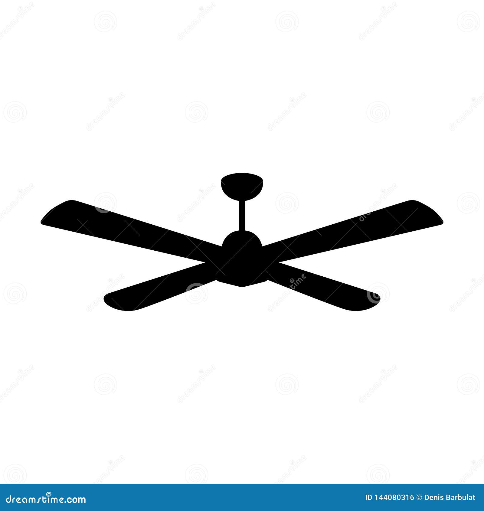 Suspended Ceiling Fan Stock Vector Illustration Of Symbol 144080316