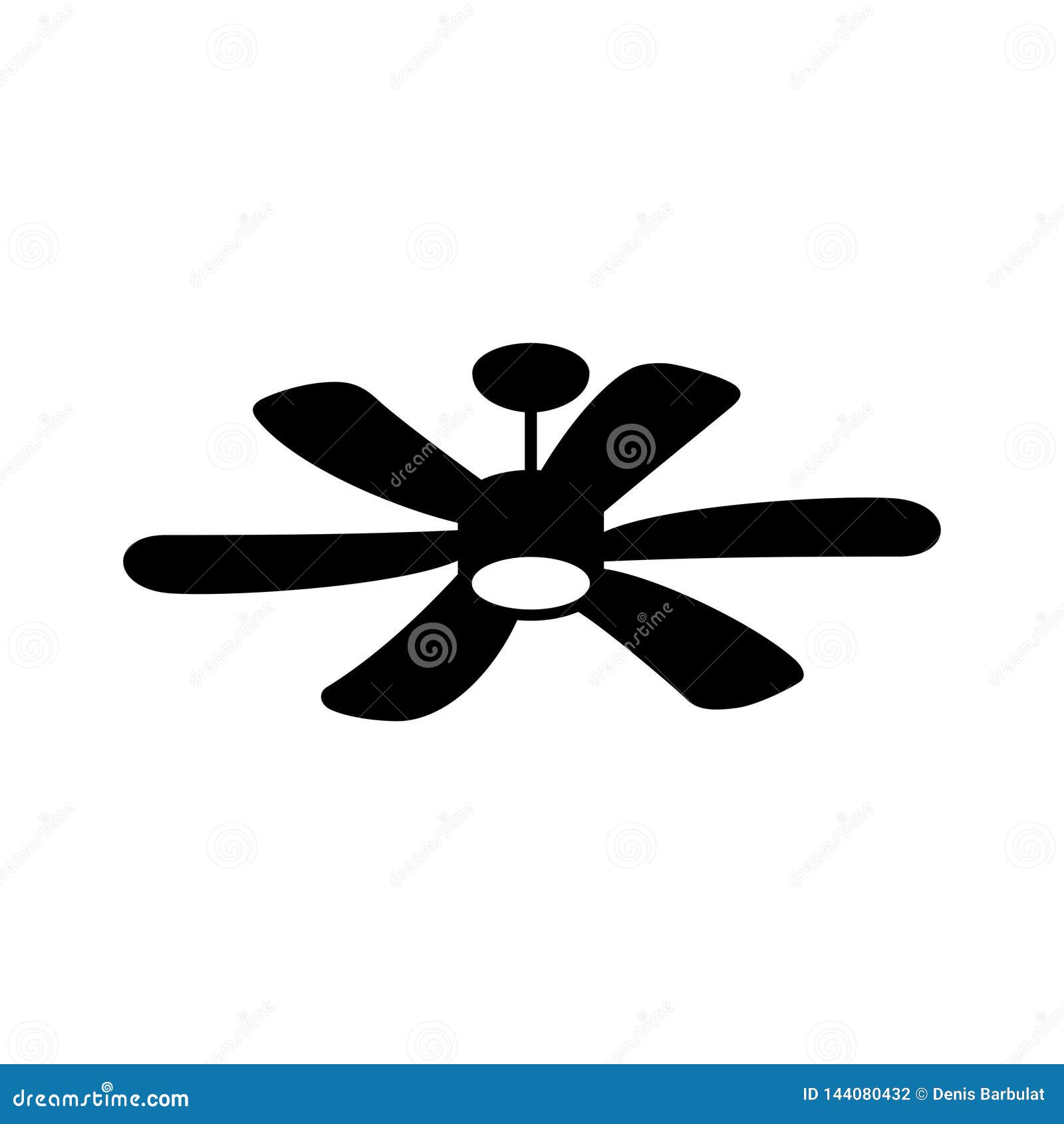 Suspended Ceiling Fan Stock Vector Illustration Of Vector 144080432