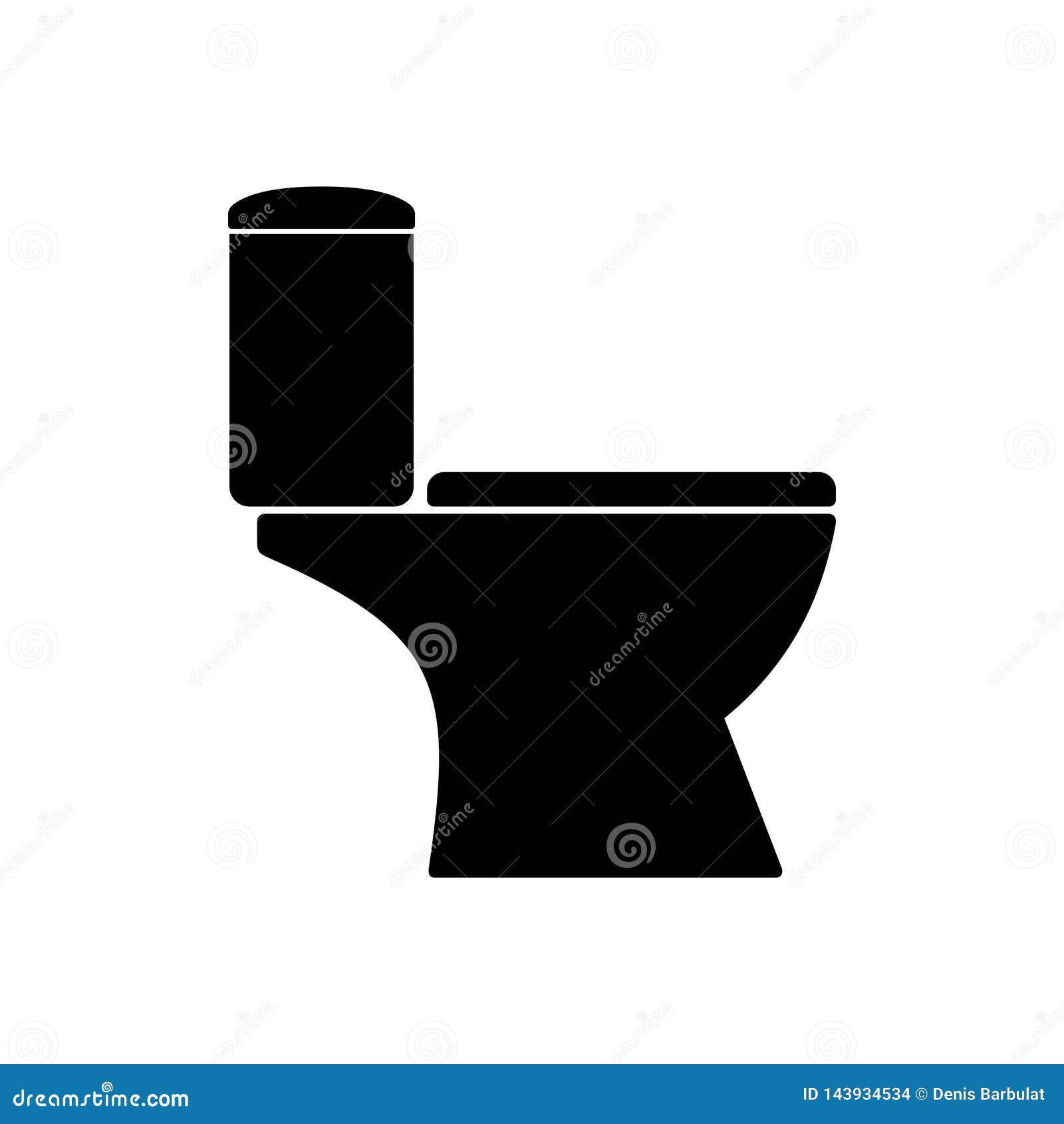 Water closet icon stock vector. Illustration of equipment 143934534