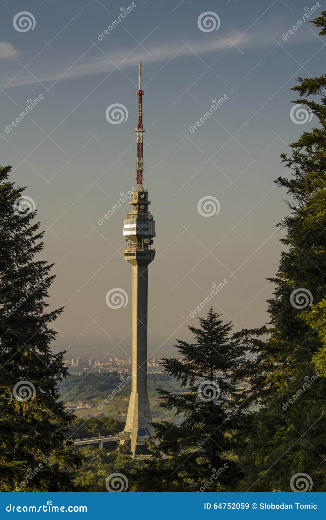 Avala broadcasting tower stock image. Image of lendmark - 64752059