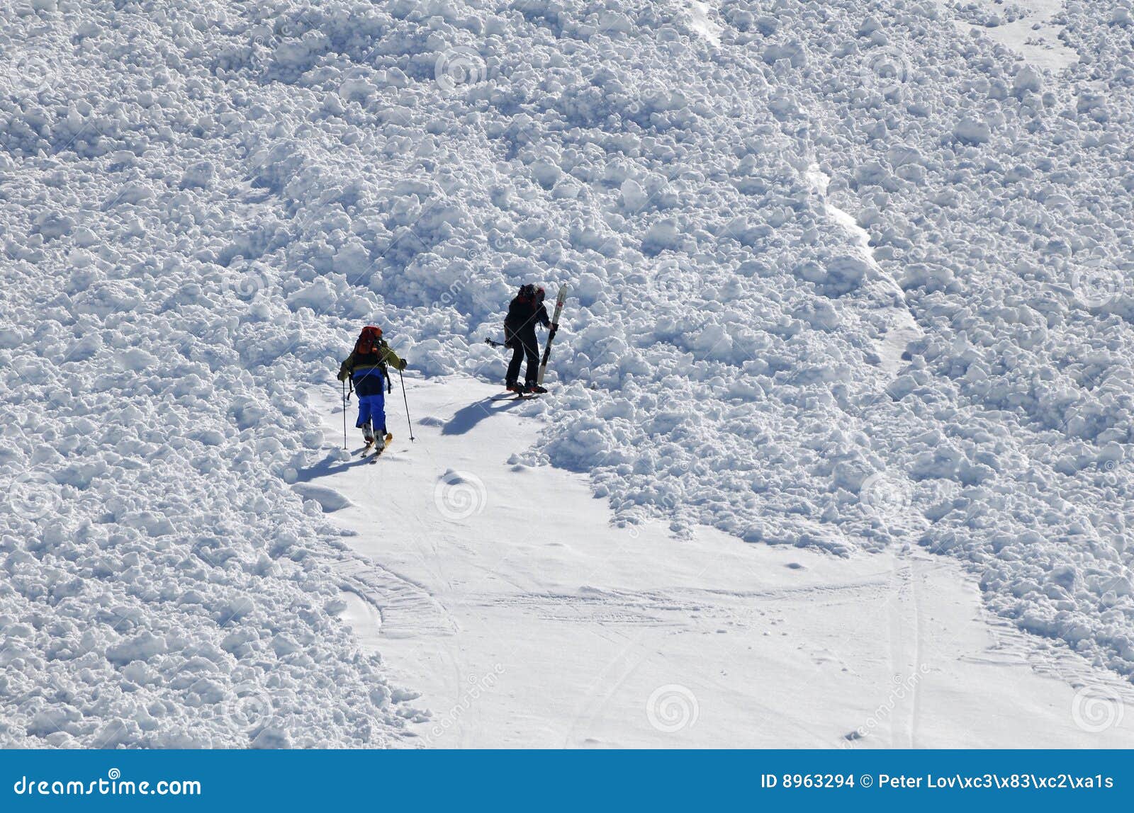 Avalanchebarrier stock photo. Image of blue, hiking, atmosphere 8963294