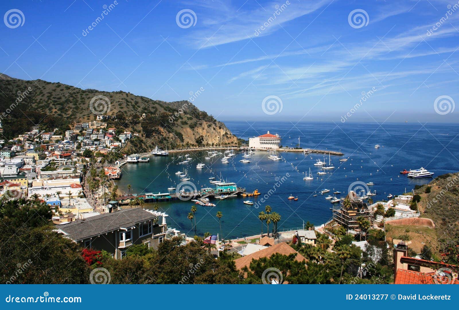 Avalon Harbor stock image. Image of green, brown, california 24013277