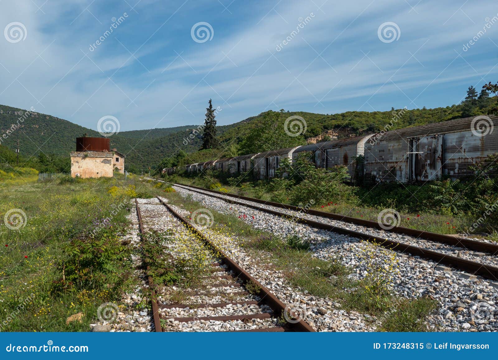 avas railway station in northern greece